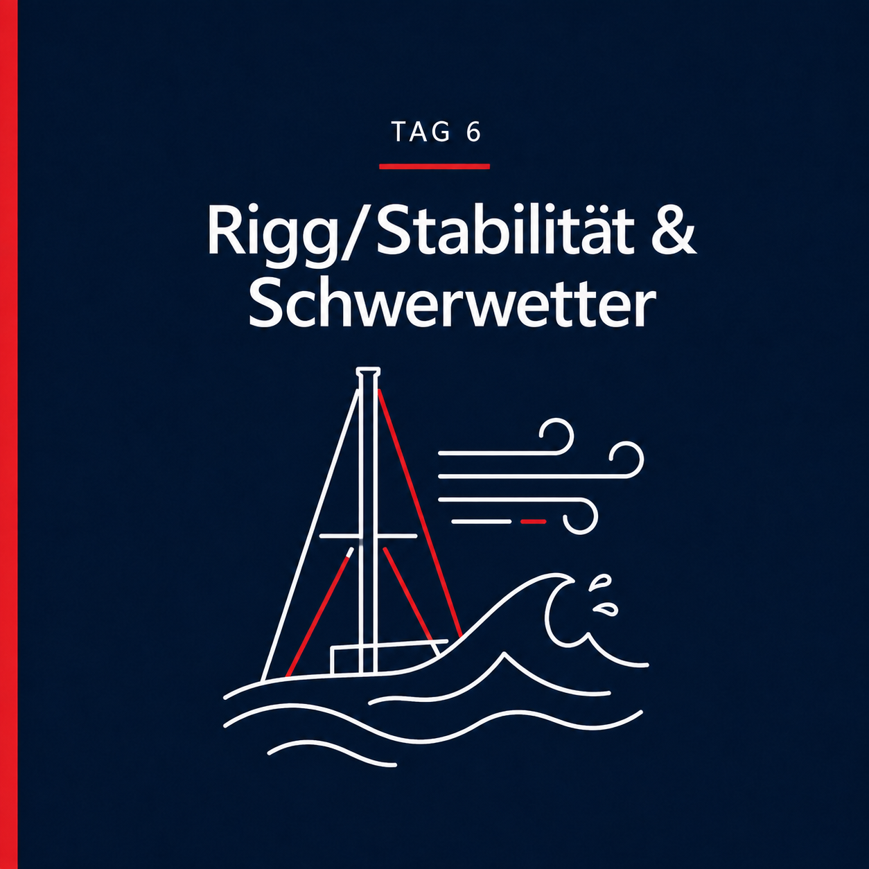 Blauwasser-Akademie, Rigg, Stabilität, Schwerwetter